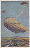 Deutsches Reich 1915 Ansichtskarte / Postkarte / Zeppelin / Deutscher Luftflotten=Verein 2-3