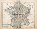 Frankreich Original Landkarte, France / Walker's Atlas. / Gestochen von Sidney .. -