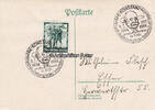 Drittes Reich / Konstanz Postkarte mit Sonderstempeln: Zeppelinpost - Ausstellung in der Geburtsstadt... -