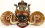 Sri Lanka / Ceylon 1900-1930 Teufels-Maske / Garra Yakka / Haupt-Maske 2-3