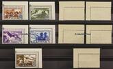  um 1943 Belgien 5 Spendenvignetten SS Feldpost / Soldaten und Flugzeuge  / Belgisch-Flämische.. 1-2