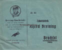 Bruchsal / Baden / Rönkhausen Tabakfabrik Alfred Breining / Briefunschlag, Goldmarkpreisliste und Rechnung -