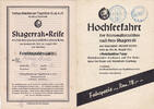  26 - 28  8. 1933 Drittes Reich / Hamburg Fahrschein / Skagerrak = Reise des Zweischraubenmotorschiffes Monte Rosa u.. 2-3