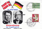 Puttgarden 14. 5. 1963 Gedenkblatt / Einweihung der Vogelfluglinie / König Frederik IX. / Bundespr.... 2
