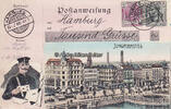 Hamburg 1916 Ansichtskarte / Postkarte / Briefmarkensprache / Postanweisung / Jungfernstieg 2