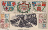San Remo / Italien O.J. Ansichtskarte / Postkarte / Prägekarte / Briefmarkensprache / La Promenade 2