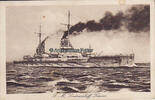Deutsches Reich 1916 Ansichtskarte / Postkarte / S.M. Linienschiff Kaiser 2-3