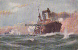 Deutsches Reich 1917 Ansichtskarte / Postkarte / Künstlerkarte von Willy Stöwer / Deutsches U-Boot .. 2-3