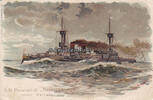 Deutsches Reich 1922 Ansichtskarte / Postkarte / Künstlerkarte / S.M. Panzerschiff Weissenburg ... 3