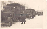 Drittes Reich / Prag Fotokarte / Wehrmacht / LKW / Mehrere Lastkraftwagen / Kriegsjahr 1941 -
