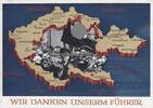Drittes Reich / Halle WHW / Ansichtskarte / Postkarte / Wir danken unserem Führer / mit Sonderstempeln -