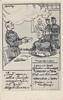Drittes Reich O.J. Ansichtskarte / Postkarte / Künstlerkarte / Magenfahrplan / Lehm mit Stroh.... 2-3