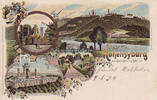 Syburg / Dortmund / Westhofen / Ruhr / Westfalen 1905 Ansichtskarte / Postkarte / Litho / Grus aus Hohensyburg / Kaiser - Wilhelm -... 1-2