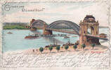 1901 Ansichtskarte / Postkarte / Litho / Gruss aus Düsseldorf / Rheinbrücke 3