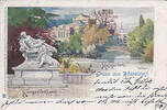 Düsseldorf Ansichtskarte / Postkarte / Künstlerkarte / Hofgarten / Kriegerdenkmal -