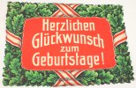 Deutsches Reich Patriotisches Schild,Herzlichen Glückwunsch zum Geburtstage!Papier -