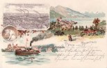 Salzuflen Reklamekarte-Lithographie/Hoffmann\'s Stärkefabriken Salzuflen/Gruss v. Thunersee -