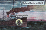 Deutsches Reich 1915 Künstlerkarte von H. Lissmann/Weihnachtsfeier an Bord! 2