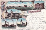 Halberstadt/Emersleben Litho/Gruss aus Emersleben/Total-Ansicht/Rittergut/Schmidt\'s Ziegelei/Kirche/... -