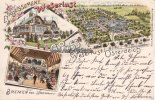  O.J. Bremen Litho/Gruss von der Weserlust Osterdeich./Etablissement Weserlust 2