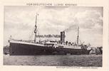 Deutsches Reich Ansichtskarte / Norddeutscher Lloyd Bremen/Reichspostdampfer <i>Derfflinger</i> -