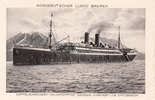 Deutsches Reich Ansichtskarte / Norddeutscher Lloyd Bremen / Doppelschrauben-Salondampfer "Grosser.. -