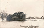 Homberg a. Rhein Ansichtskarte/Hochwasser in Homberg im Januar 1920. -