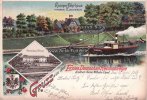 1900 Litho/Kiel/Gruss aus der Ersten Deutschen Reichskneipe/direkt am Kaiser ... 2-3