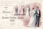 Berlin Litho/Gruss vom I. Stiftungsfest des Theater-Vereins  i>Thalia 1898 /i>.  1898 3