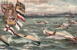 1909 Ansichtskarte/Postkarte/Die Kieler Woche/Kronprinz Wilhelm/No.5 Motorbootsrennen 2-3