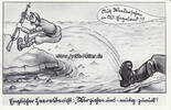 Drittes Reich Karikaturkarte/Auf Wiedersehen in Old-England!!! -