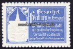 O.J. Reklamemarke/Besuchet Freiburg im Breisgau!/Herrliche Gartenstadt 1-2