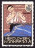 O.J. Reklamemarke/Heroldwerk Nürnberg 8/Heroldnadeln/Überall zu haben 1-2