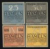 25 Pf,50 Pf,75 Pf,1 Mk 1921 Hameln/Stadt/Grab.566.1 a,komplett 1-2