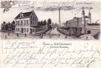 Henrichenburg / Castrop - Rauxel / Westfalen 1898 Ansichtskarte / Postkarte / Litho / Gruss vom Schiffshebewerk am Dortmund- 3
