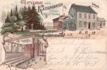 Elberfeld/Wuppertal Litho/Gruss vom Kaisergarten/Inhaber: Robert Thomas/Gronenfeld b/Elberfeld den  1898 2-3