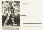 Drittes Reich O.J. Feldpostkarte/Linolschnitt von Georg Sluyterman v. Langeweyde 1