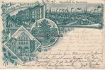 Dortmund Vorläufer-Litho/Gruss aus Dortmund/Panorama von Dortmund./Kaiserstrasse./...  1896 2