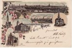 Dortmund/Hörde Litho/Gruss aus Hörde./Evang. Kirche./Post mit Denkmal./Kreishaus./... -