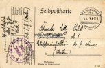 Deutsches Reich 1916/1917 Feldpostkarte mit aufgeklebten Foto und Feldpoststempel Ballon-Abwehr-Kanonenzug 2-3