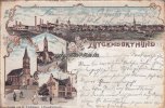 Lütgendortmund/Dortmund Litho/Gruss aus Lütgendortmund/Evangl. Kirche/Neue Kathol. Kirche/Amtshaus/Zeche -