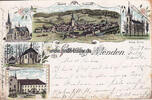 Menden Litho/Gruss aus Menden./St. Vincenz-Hospital/Kapelle auf dem Rotenberge/...  1902 2-3