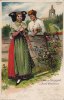 Porta Westfalica Ansichtskarte/Postkarte/Trachten aus der Umgegend von Porta Westfalica.  1902 2-3