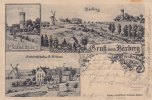 Höxberg/Beckum Litho/Gruß vom Höxberg bei Beckum/Gastwirtschaft von B. Niehaus/Aussichts...  1902 3