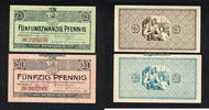 Remscheid / Rheinland 25 Pfg. / 50 Pfg. Stadt Remscheid 1917 -