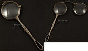 Deutsches Reich Handbrille / Klappbrille / Lorgnon aus 935 Silber -