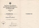 Drittes Reich 1940 Urkunde/Verleihung des Eisernen Kreuzes 2. Klasse mit eigenh. Unterschrift Himer