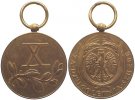 Polen 1938 Medaille für 10 Jahre treue Dienste VF-EF