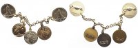 Bundesrepublik Kyffhäuserbund/Kette mit 3 Anhängern in Gold Silber und Bronze -
