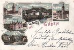 Guben(7560 Ost) Lithographie/Gruss aus Guben -